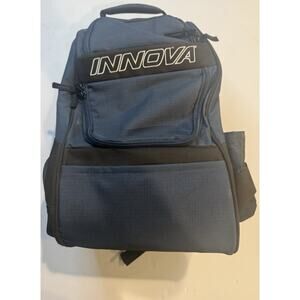 Innova Disc Golf Backpack Bag Black Blue Multi Pocket Disc Storage